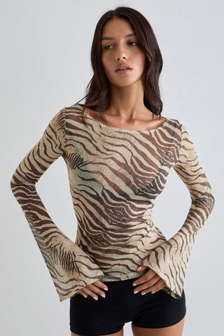 Fierce Zebra Print Top