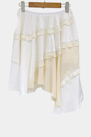Layered Skirt with Asymmetric Hem