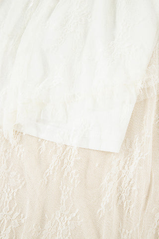 Asymmetric Mesh Midi Skirt