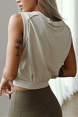 Sleeveless Cropped Tank Top