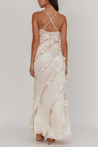 Ruffle Detail Maxi Casual Dress