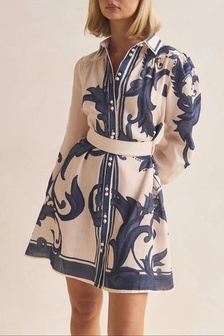 Artistic Print Mini Dress for Casual Looks