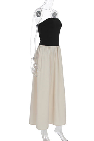 Strapless Maxi Casual Dress