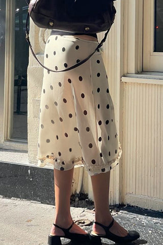 Polka Dot Midi Skirt