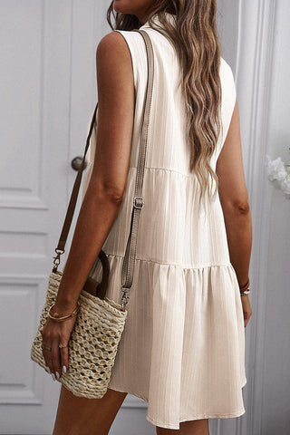 Sleeveless Button-Down Tank Top