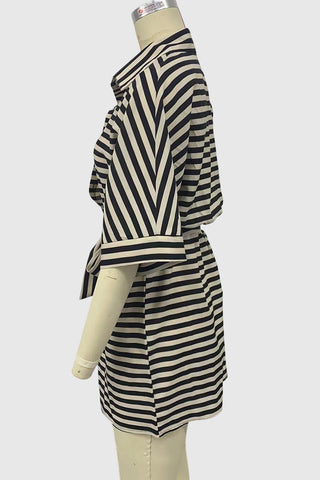 Striped Tie-Waist Romper