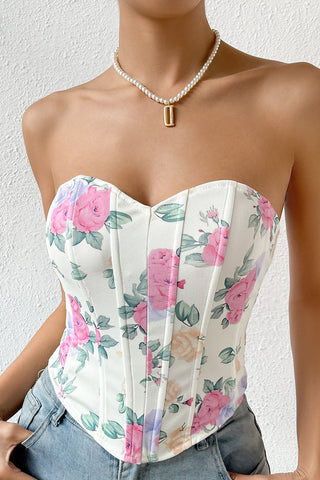 Floral Bustier Tank Top