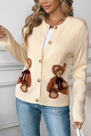 Buttoned Teddy Bear Cardigan