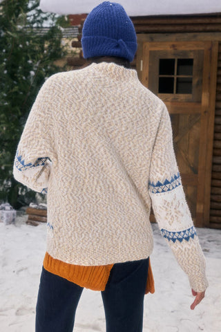 Nordic Pattern Crewneck Sweater