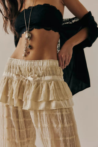 Tiered Ruffle Casual Pants