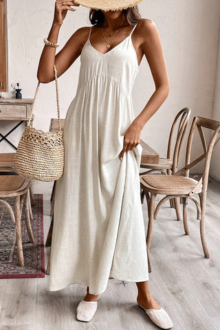 Relaxed Fit Maxi Dress with Straps