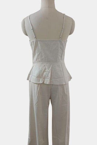 Elegant Spaghetti Strap Pant Set