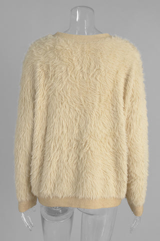 Button-Up Fuzzy Cardigan