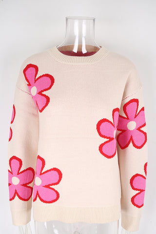 Floral Pattern Sweater