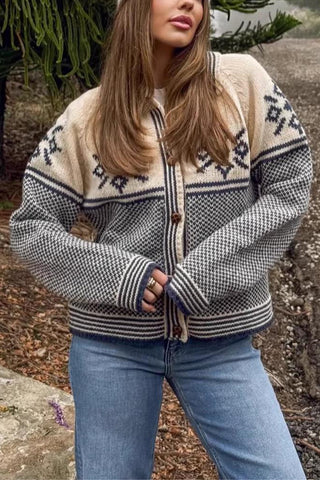 Snowflake Pattern Cardigan