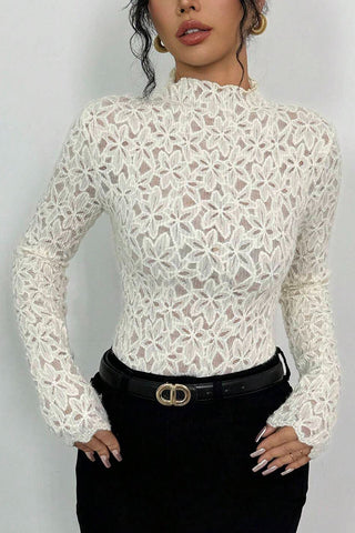 Lace Long-Sleeve Blouse