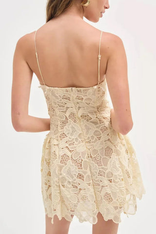 Lace Detail Spaghetti Strap Dress