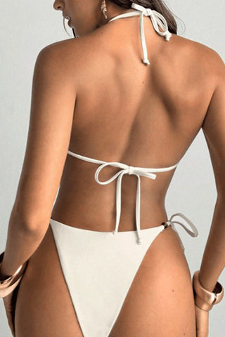 Beaded Halter Bikini Set