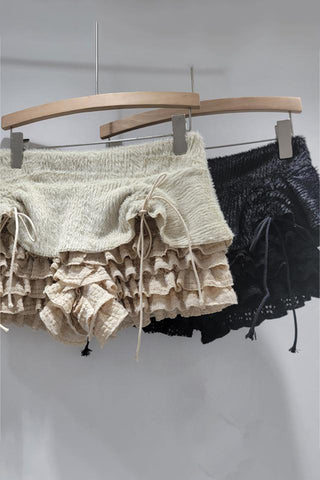 Tiered Ruffle Casual Shorts