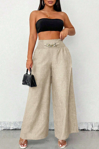 Chain Detail Bandeau Top and Pants Set