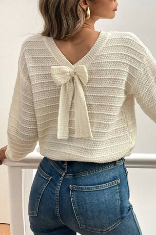 Bow-Back Detail Sweater