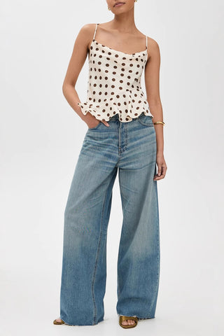 Polka Dot Draped Camisole