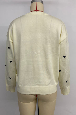 Heart-Patterned Cozy Sweater