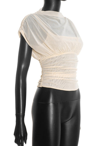 Gathered Drape Tank Top