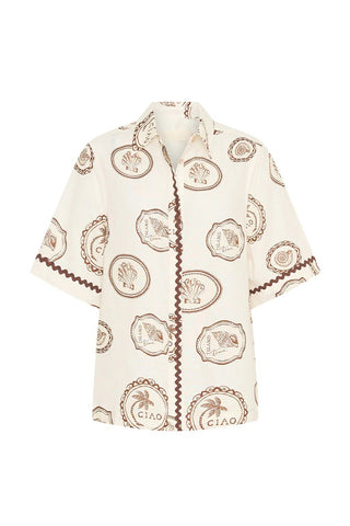 Paisley Print Shirt and Mini Skirt Set