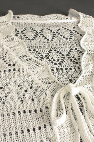 Tie-Front Crochet Cardigan