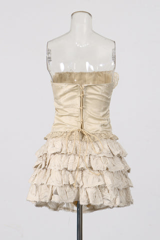 Elegant Lace Ruffle Skirt Set