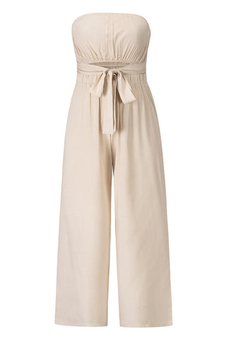 Strapless Wide-Leg Jumpsuit