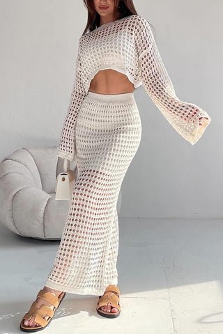 Stylish Crochet Skirt Set