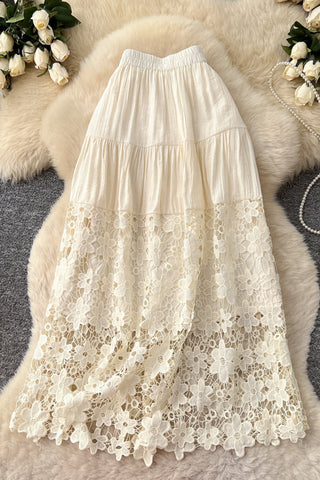 Elegant Lace Maxi Skirt