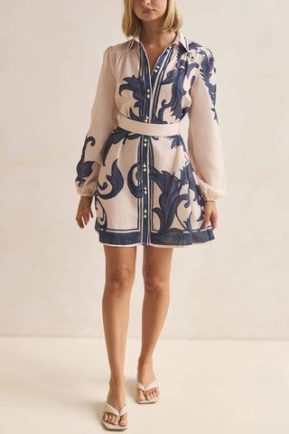 Artistic Print Mini Dress for Casual Looks