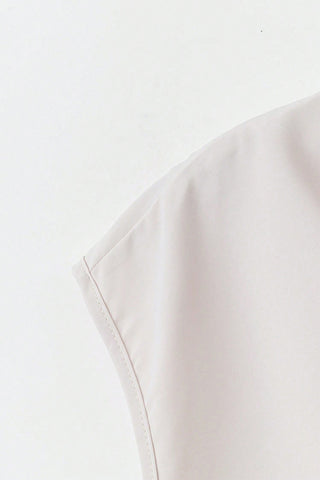 Elegant Draped Top and Flared Skirt Set