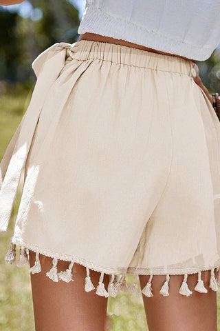 Tassel Wrap Mini Skirt