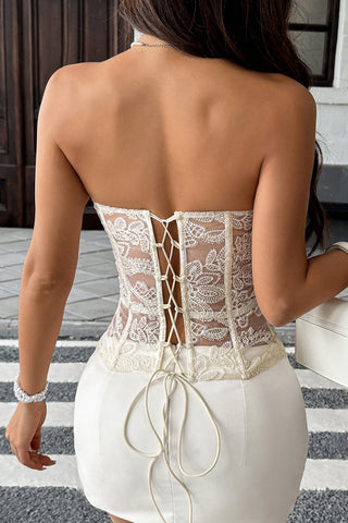 Strapless Lace Bustier Top