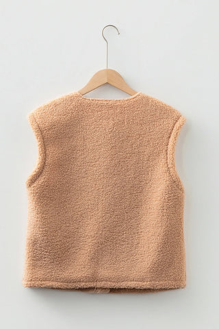 Button Accent Pocket Detail Vest