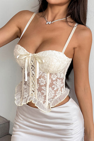 Lace-Up Corset Tank Top