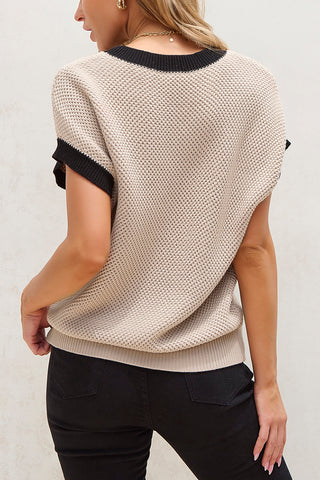 Cowboy Hat Pattern Short Sleeve Sweater