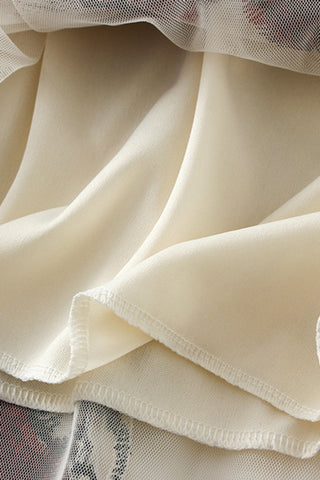 Floral Embroidered Midi Skirt