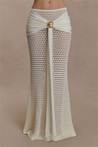 Elegant Crochet Skirt Set