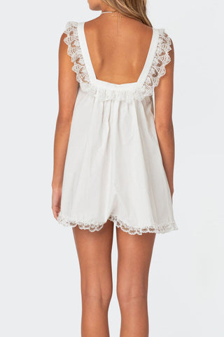 Lace Trim Sleeveless Casual Dress