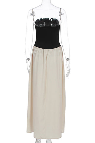 Strapless Maxi Casual Dress