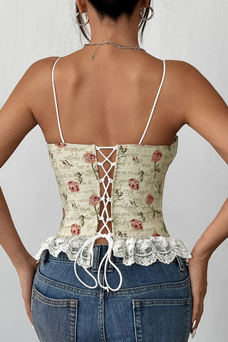 Lace-Trim Floral Camisole
