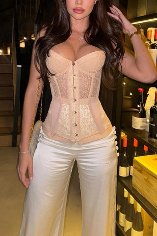 Lace-Up Corset Tank
