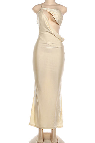 Elegant Asymmetric Evening Gown