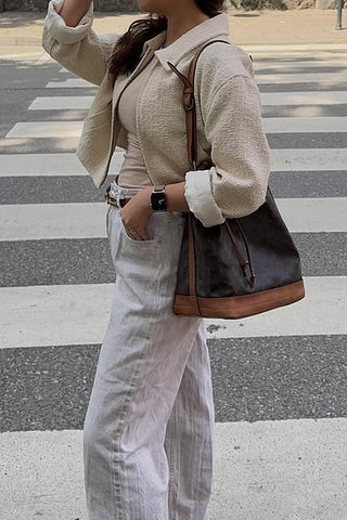 Cropped Textured Blazer