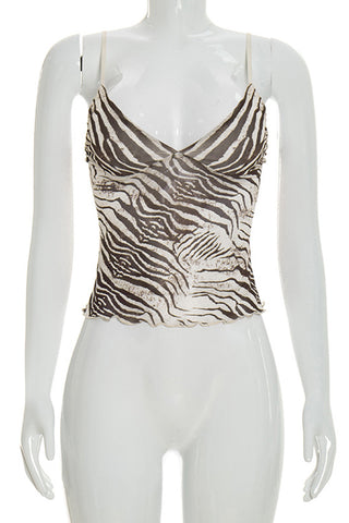 Zebra-Print Cami Top
